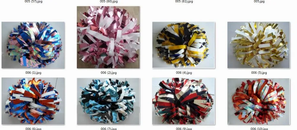 Группа поддержки pom poms 6 "~ цвет на заказ ручной работы Новый Лидер продаж металлик черный пластик белый