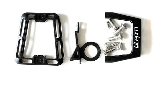 Top Ultralight Alloy Front Carrier Block for Brompton Bike Front Bag Basket 3