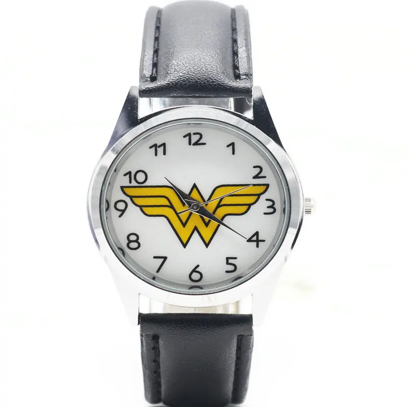 Модные Wonder Woman детские наручные часы высокого качества кожаные женские часы на ремешке горячие девушки часы женские