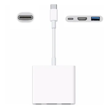 

For Apple USB-C Digital AV Multiport Adapter MJ1K2AM/A HDMI & USB 3.1 Type-C male connector for VGA / USB 3.0 / USB-C