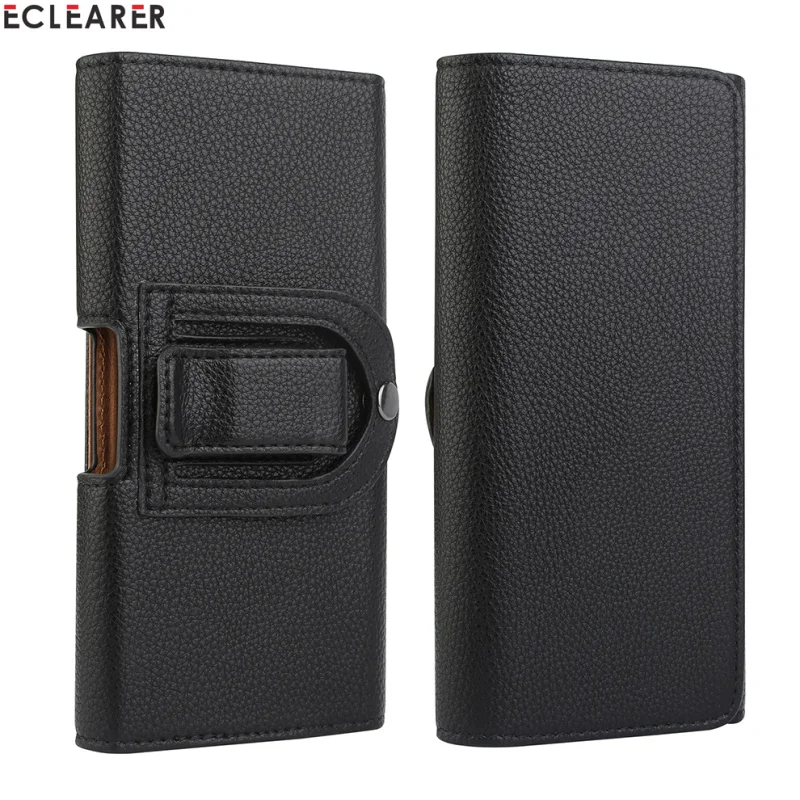 

Original ECLEARER Universal Mobile Phone Belt Clip Holster Case For iPhone Samsung Sony LG Xiaomi Huawei Leather Phone Cases Bag