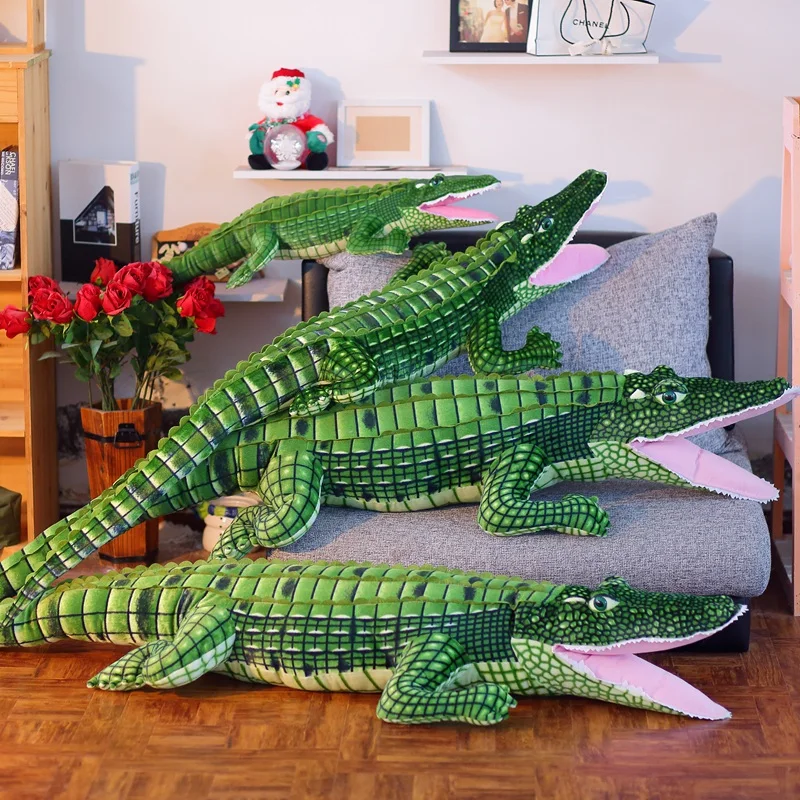 large stuffed crocodile