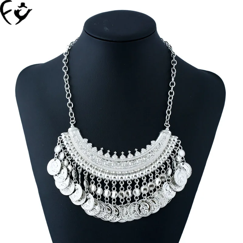 

European and American vintage fashion metal joker necklace FY18081902