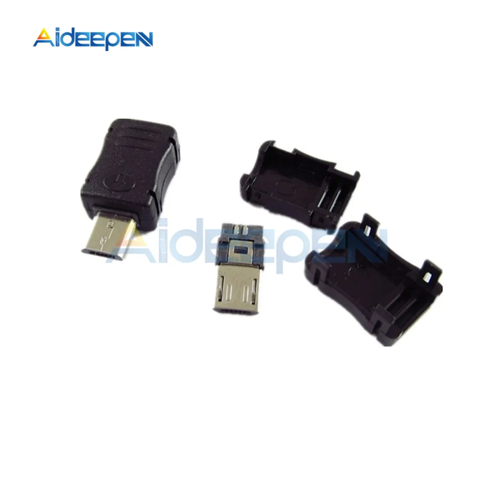 

50pcs/lot Micro USB Male Connector Mini USB 5Pin Charging Port Plug Socket