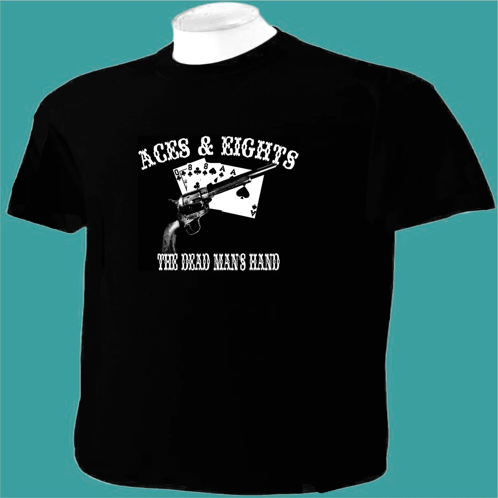 Aces And Eights T Shirt Dead Man Hand Poker Wild Bill-in T-Shirts from