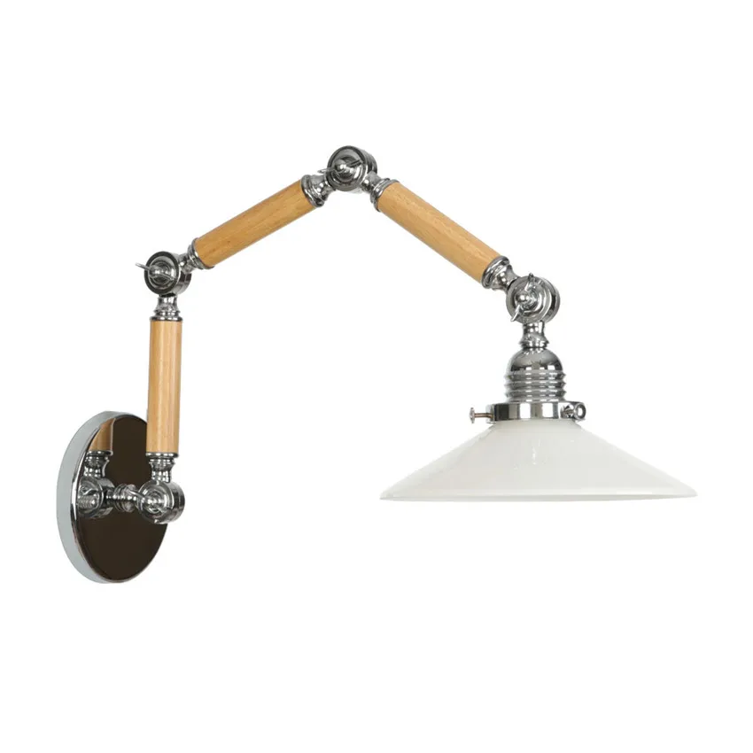 Buy Antique Loft Style Adjust LED Wall Lamp Edison Industrial Vintage Long Arm Sconce Wall Lights Bedside Home Decor Lighting