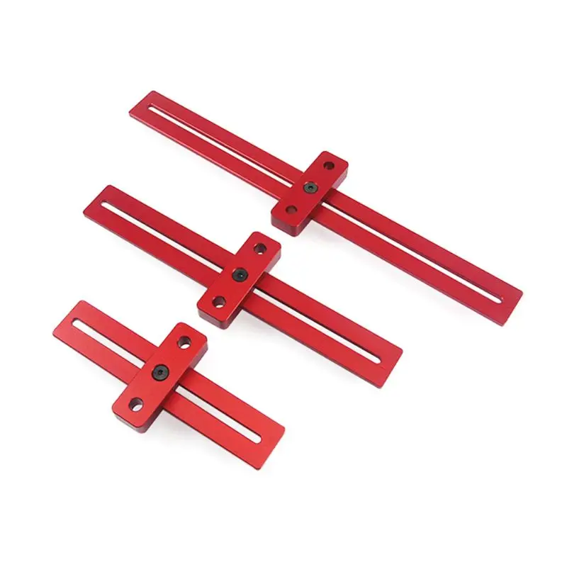 

Portable DIY Aluminum Scale Wood Measure Ruler Straight Line Drawing T Rule Woodworking Marking Gauge Tool