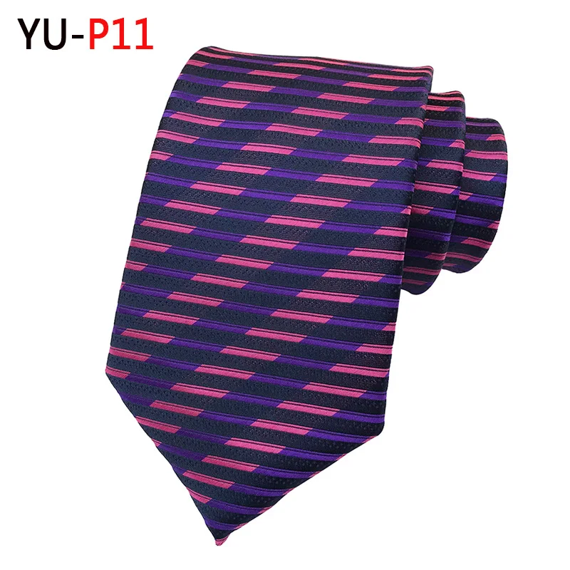 8 см Полосатый Темный галстук деловой Повседневный Шелковый роскошный мужской галстук на шею для свадебной вечеринки галстук на шею формальный галстук на шею - Цвет: YUP11