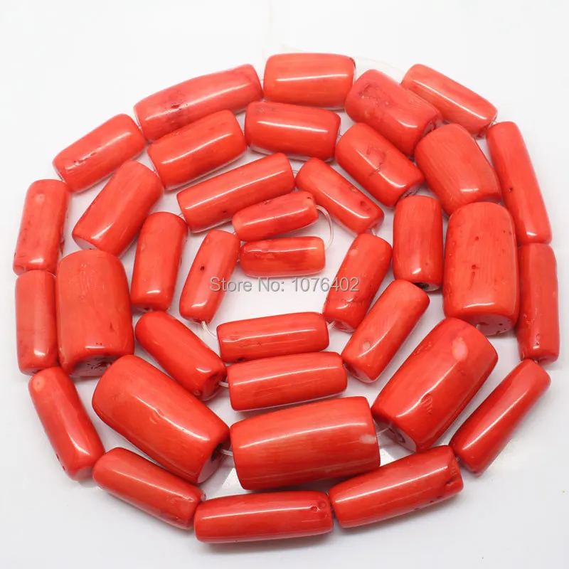 

Mini.order is $7!10x20~17x33mm Orange Coral Irregular Tube Gradually Necklace Loose Beads 34