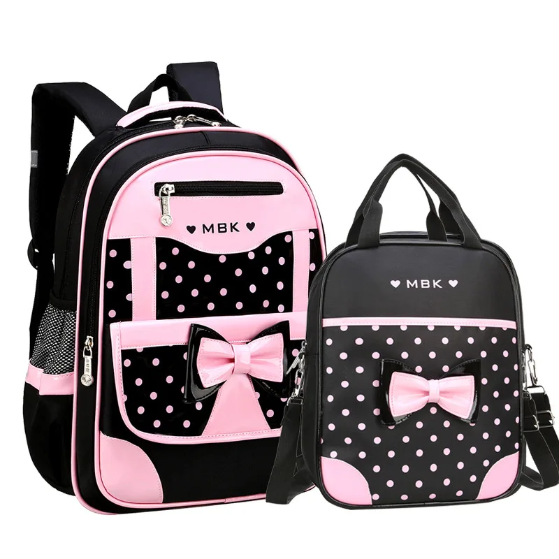 

2019 Children School Bags Girls Backpack Kids dot printing Backpacks set Schoolbag Waterproof Primary School Backpacks Mochilas