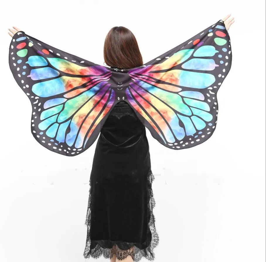 Женщины бабочки крылья Красочные Танец живота костюм аксессуар для взрослых мягкие Бабочки Монарх Крылья Новое поступление