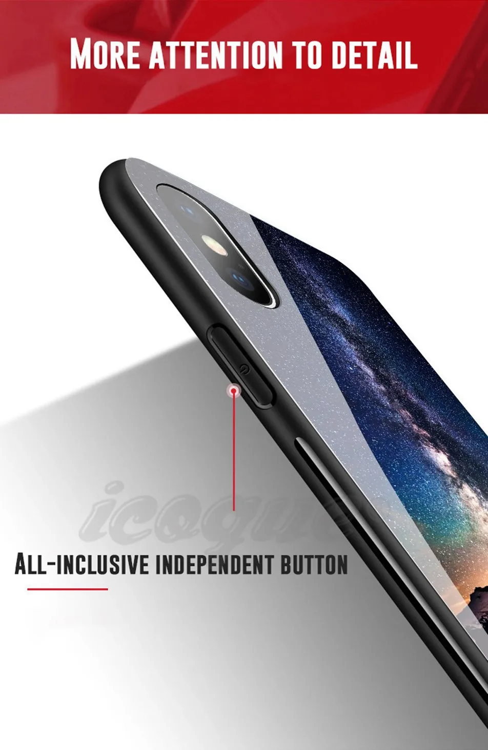 Tempered Glass Case For iPhone X iPhone 8 Plus Case Luxury Space Phone Cover for iPhone 8 6 6s 7 x 8plus Cases for iPhone 7 Plus (8)