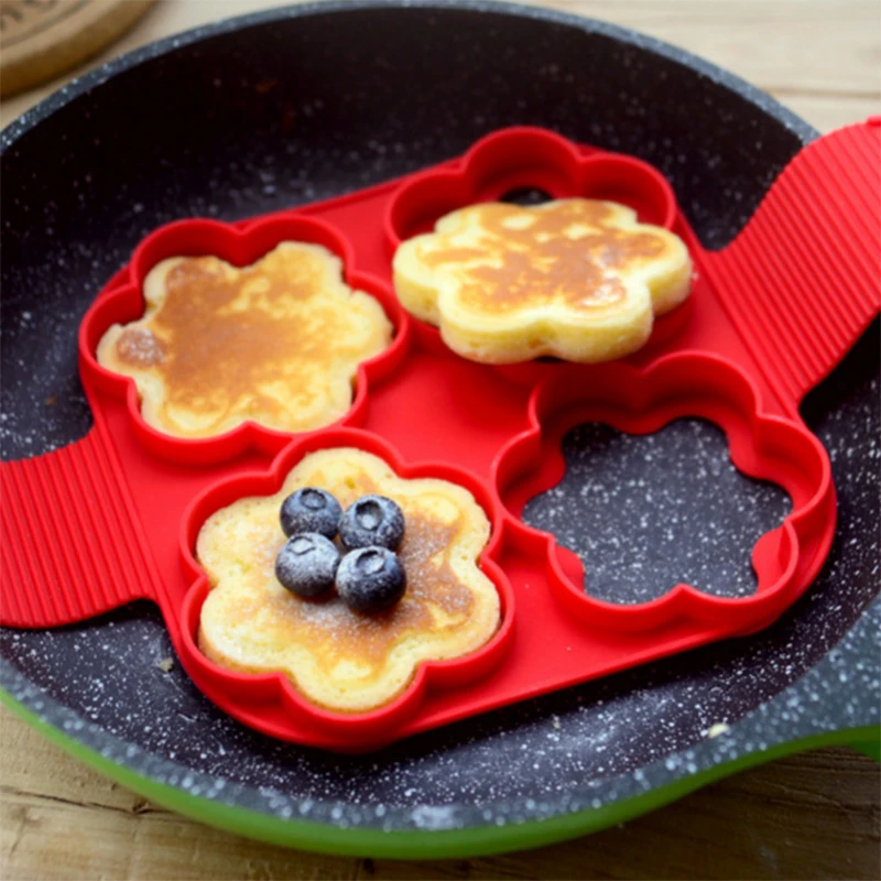 Buy Heart Round Shaped Pancake Silicone Molds 4 & 7