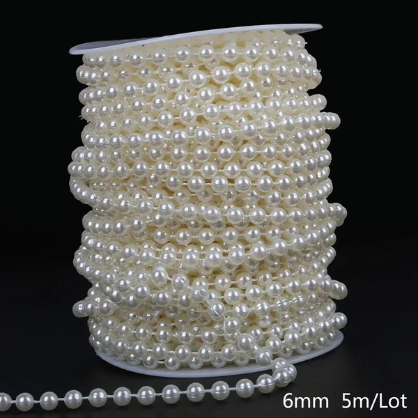 Ivory Pearl Bead Chain for DIY Decorations & Crafts