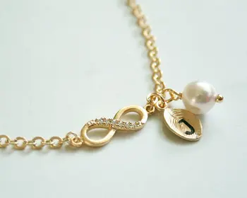 

Famous Tiny Infinity Bracelet Bridesmaid Gifts Initial Bracelet Personalized Friendship Bracelet Maid of Honor girl gift B#0018