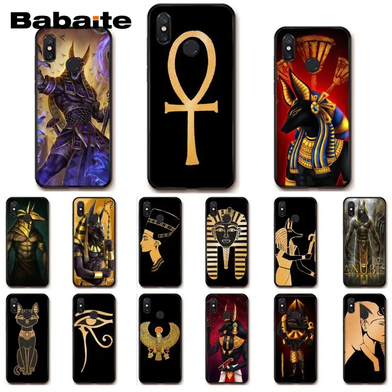 

Babaite Artistic Egypt Nefertiti Anubis Ankh Pharaoh Phone Case for Xiaomi MiA1 A2 lite F1 Redmi 4X 5Plus S2 Note7 Redmi Note4