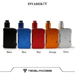 Новый оригинальный Тесла Invader 4 комплекта Teslacigs IV e-сигареты комплект с двойной катушки RDA 5 уровней переменной Напряжение механические пара