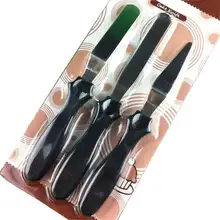 3 шт./компл., декорирование крема для торта, скребок для помадной массы, кондитерское изогутое лезвие, шпатель, выпечка, кухонные профессиональные инструменты для торта