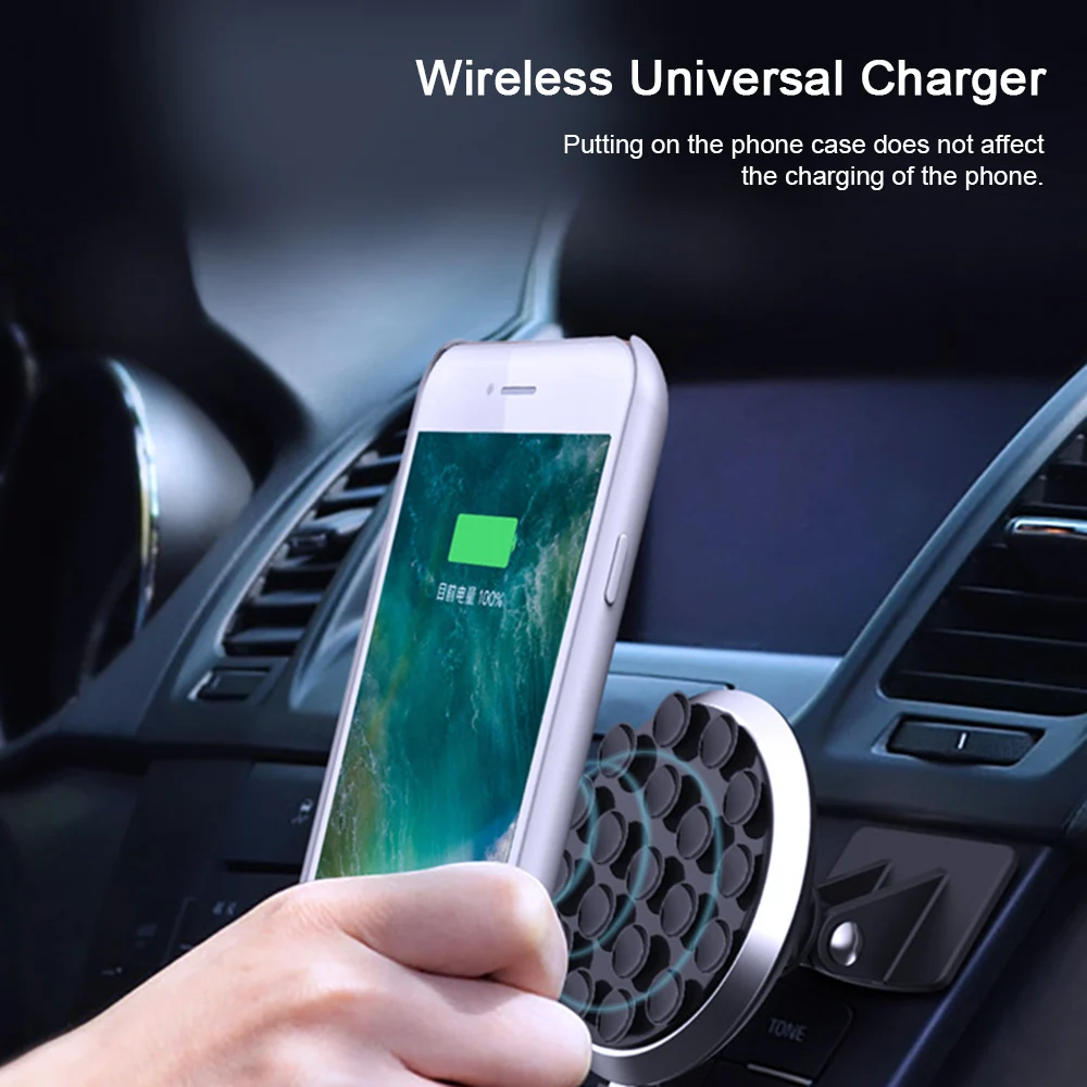 

360 Degree Rotation Car Fast Wireless Phone Charger for IPhone Xs Max X Xr 8 Plus Qi 10W for Samsung S10 9 Charging Dock holder