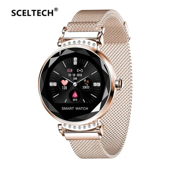

SCELTECH H2 New Luxury Smart Fitness Bracelet Women Blood Pressure Heart Rate Monitoring Wristband Lady Watch For IOS Android