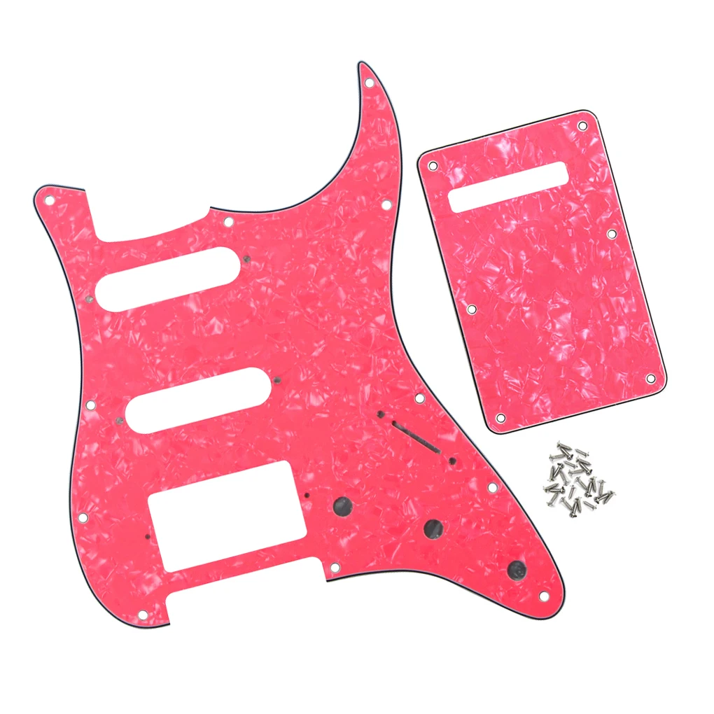 4Ply Electric Guitar Pickguard HSS Strat & Back Plate Tremolo Cover