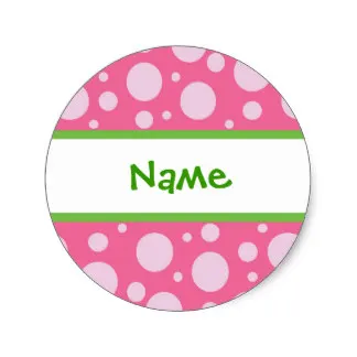 

3.8m Girly Dots Personalized Sticker