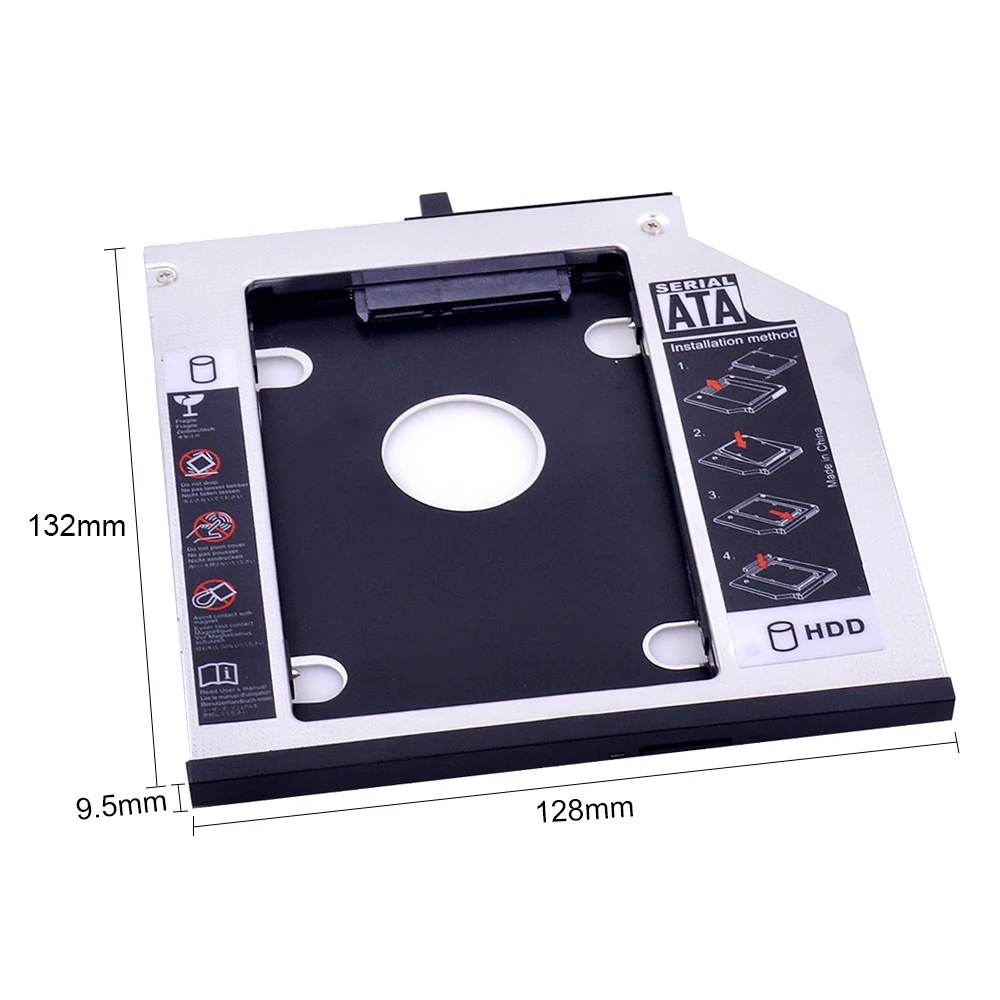 CHIPAL алюминий SATA 3 0 2nd 9 5 мм HDD Caddy для 2 &quotSSD корпус Lenovo ThinkPad T400 T500 W500 T410 ODD CD ROM|Корпус