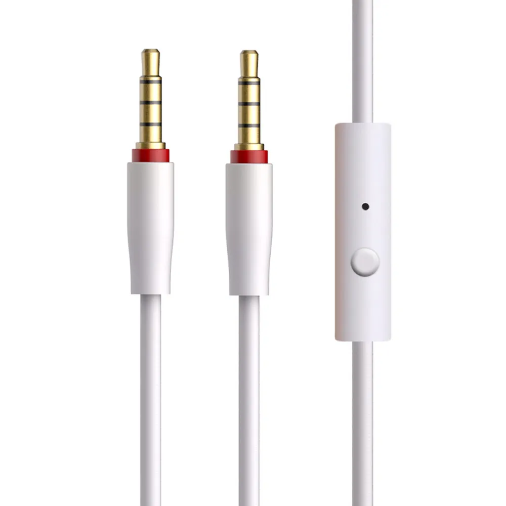 1pc White Color New 3.5mm Male to Male Car Aux Auxiliary Cord Stereo