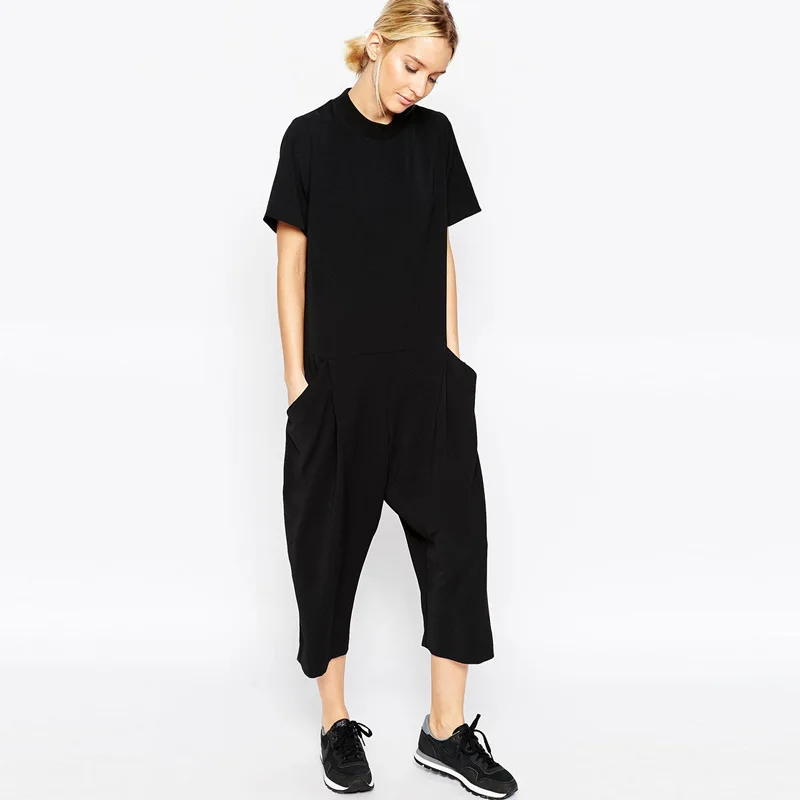 black jumpsuit loose