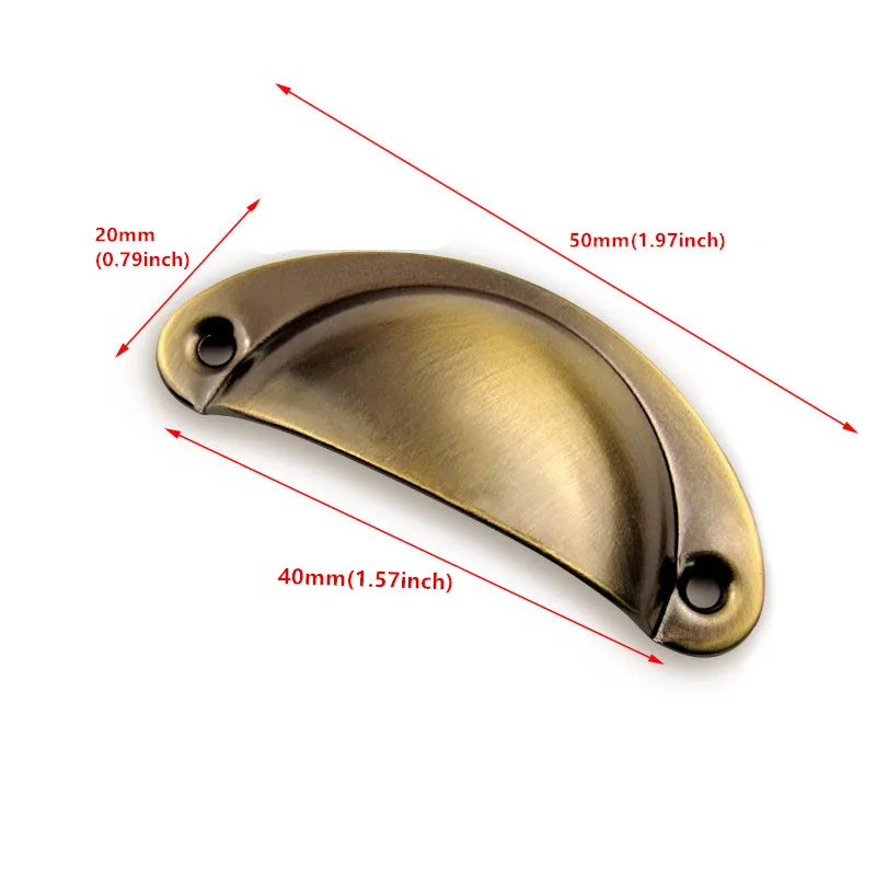 NAIERDI 5 шт. Мини Античный Шкаф Тянет Ретро ящик дверь коробка ручка шкаф ручки винтажная ручка для шкафа мебельная фурнитура - Цвет: Bronze Brush