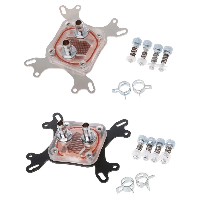 

Computer CPU Water Cooler 50mm Transparent Cover Cooling Block For AMD Intel