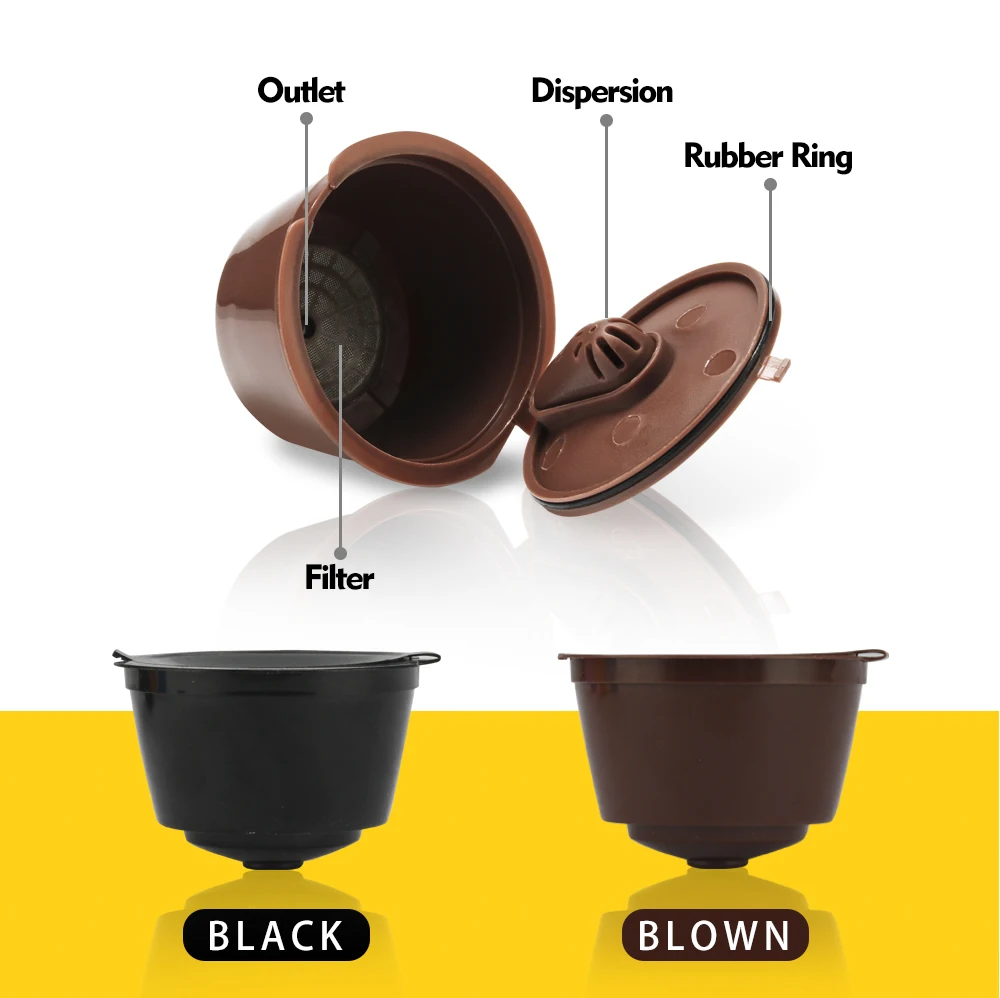 Новые 3/4 шт. combinacapsule кофе Refilable капсулы 2 Тип 3rd Genration многоразовые капсулы Dolce Gusto Обновление версии фильтр