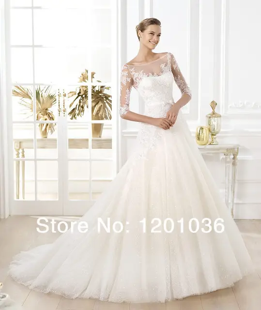 Elie Saab Wedding Dress Half Shoulder