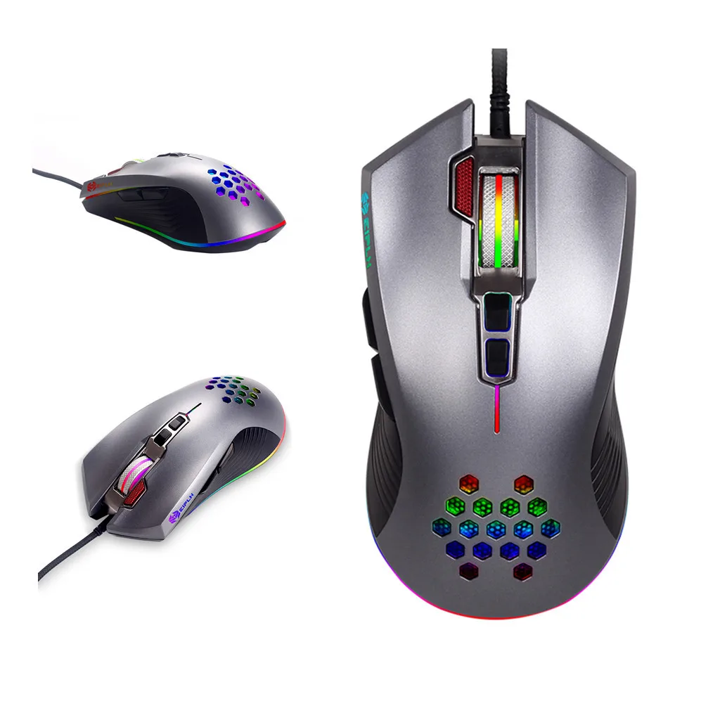 M908 12400 точек/дюйм ударная игровая мышь 19 программируемых кнопок RGB LED Лазерная