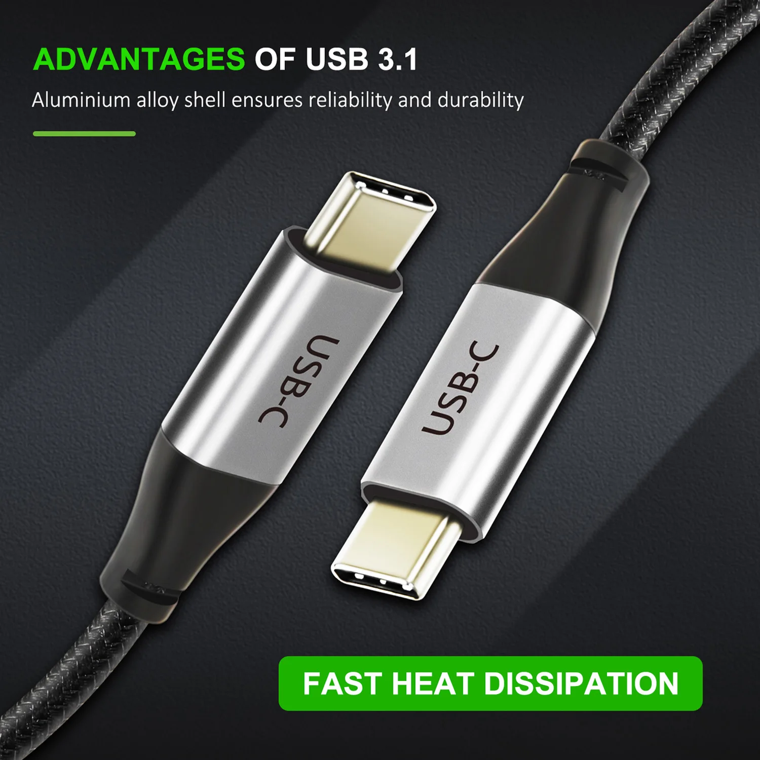 Кабель USB 3,1 type-C Gen2 10 Гбит/с PD 60 Вт USB C M к USB CM 5V3A быстрая Синхронизация и зарядка кабель для Macbook USBC 4 K/60 HZ C023