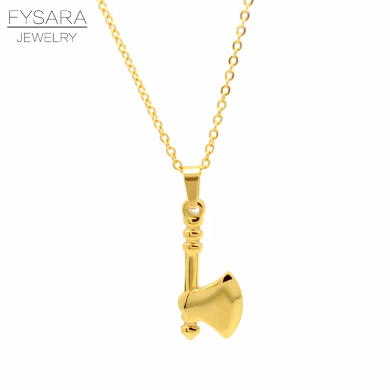 FYSARA Firefighter Fireman Axe Hatchet Pendant Necklace for Men Unisex