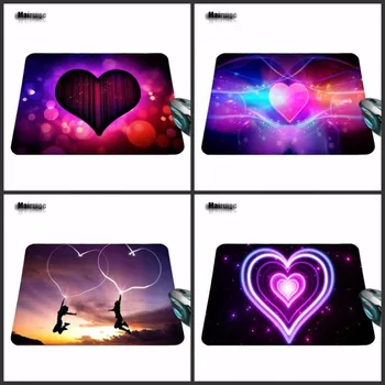 

Mairuige Colorful heart-shaped Gaming Rectangle Silicon Durable Mouse Pad Computer Mouse Mat 180*220*2mm And 290*250*2mm