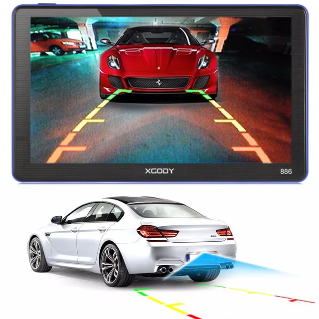 XGODY 7 inch 886 samochód ciężarowy Nawigacja GPS 256M + 8GB pojemnościowy ekran FM Navigator + kamera cofania Rosja US AU 2018 UE darmowa mapa -