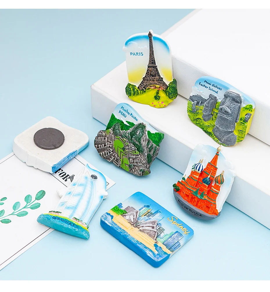 Building 3D fridge magnet souvenir 03