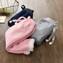 Леггинсы для девочек зимние Хлопковые Штаны для мальчиков Одежда для маленьких девочек спортивные штаны теплые плотные брюки Детские лосины От 3 до 7 лет для девочек 3 цвета