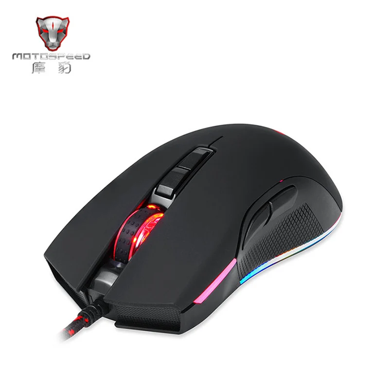 Motospeed V70 12000DPI оптическая RGB подсветка эргономичная геймерская мышь для ПК