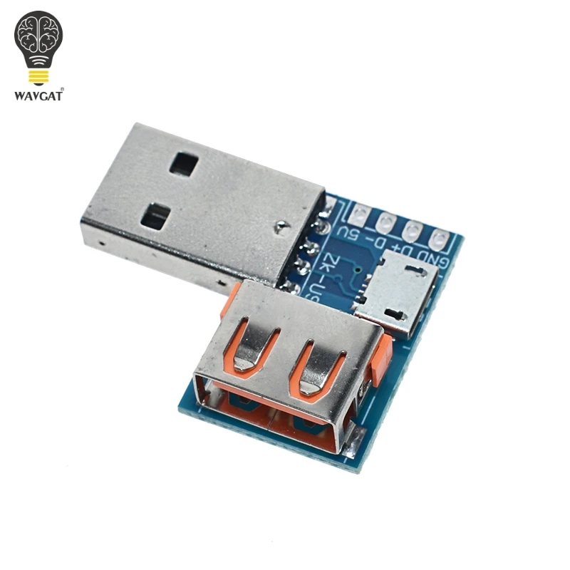 USB плата с переходной головкой штекер гнездо для поворота microUSB на головку 4P 2 54 мм