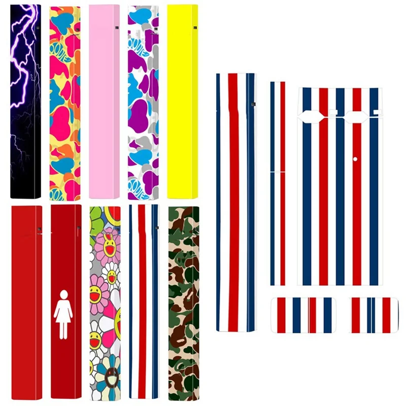 

Stickers For JUUL Skin Oil Painting Pattern Protector 3M Adhesive Printing Label Colourful Vape Accessories