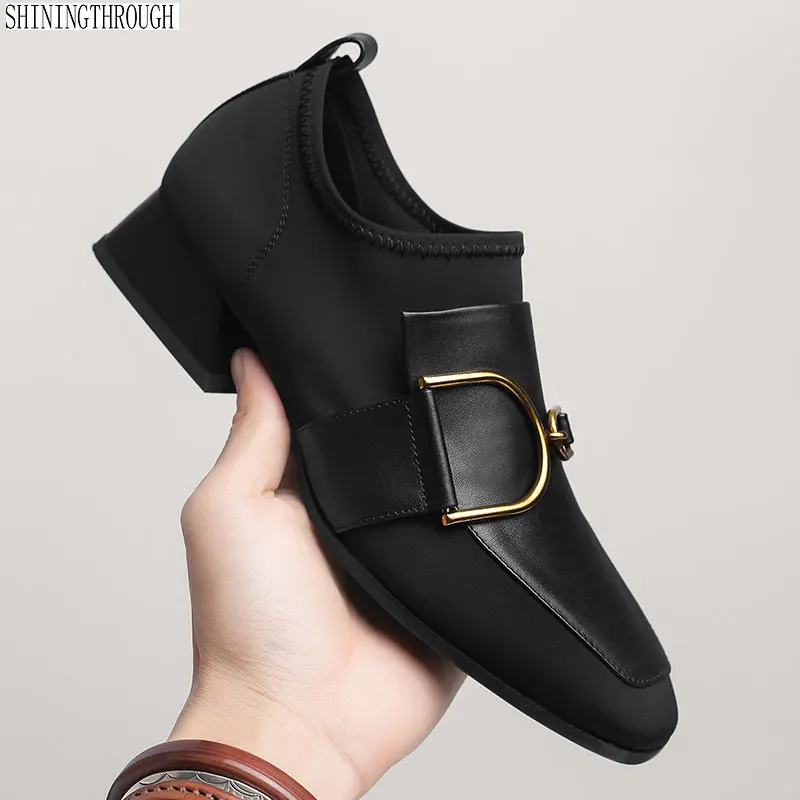 

2019 spring autumn Women Pumps Low Heels Design Genuine Leather Women Loafers Shoes large size 42