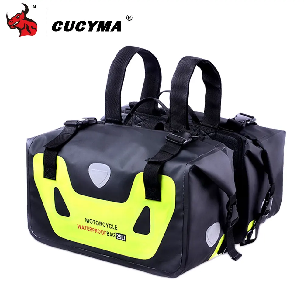 Сумка для мотоцикла cucycle 50L водонепроницаемые седельные сумки мотогонок дорожные
