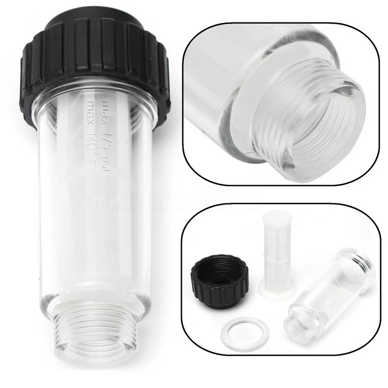 Mayitr 1 Set High Pressure Washer Jet Wash In Line Water Filter Cleaner For Cleaning Machine 3 / 4'' Connection High Quality