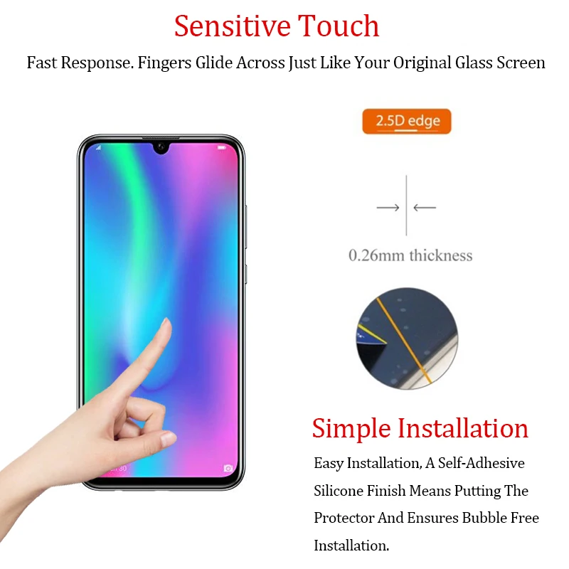 Закаленное стекло для huawei Honor 10 lite защитное стекло пленка для Honor 9 lite защитная пленка glas 10 lite 9 lite СВЕТ