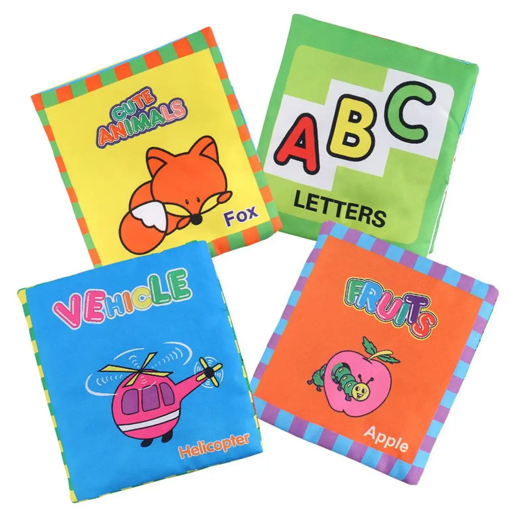 

LeadingStar Large Kids Baby Cloth Learning Cognize Book with Sound Paper Educational Toy