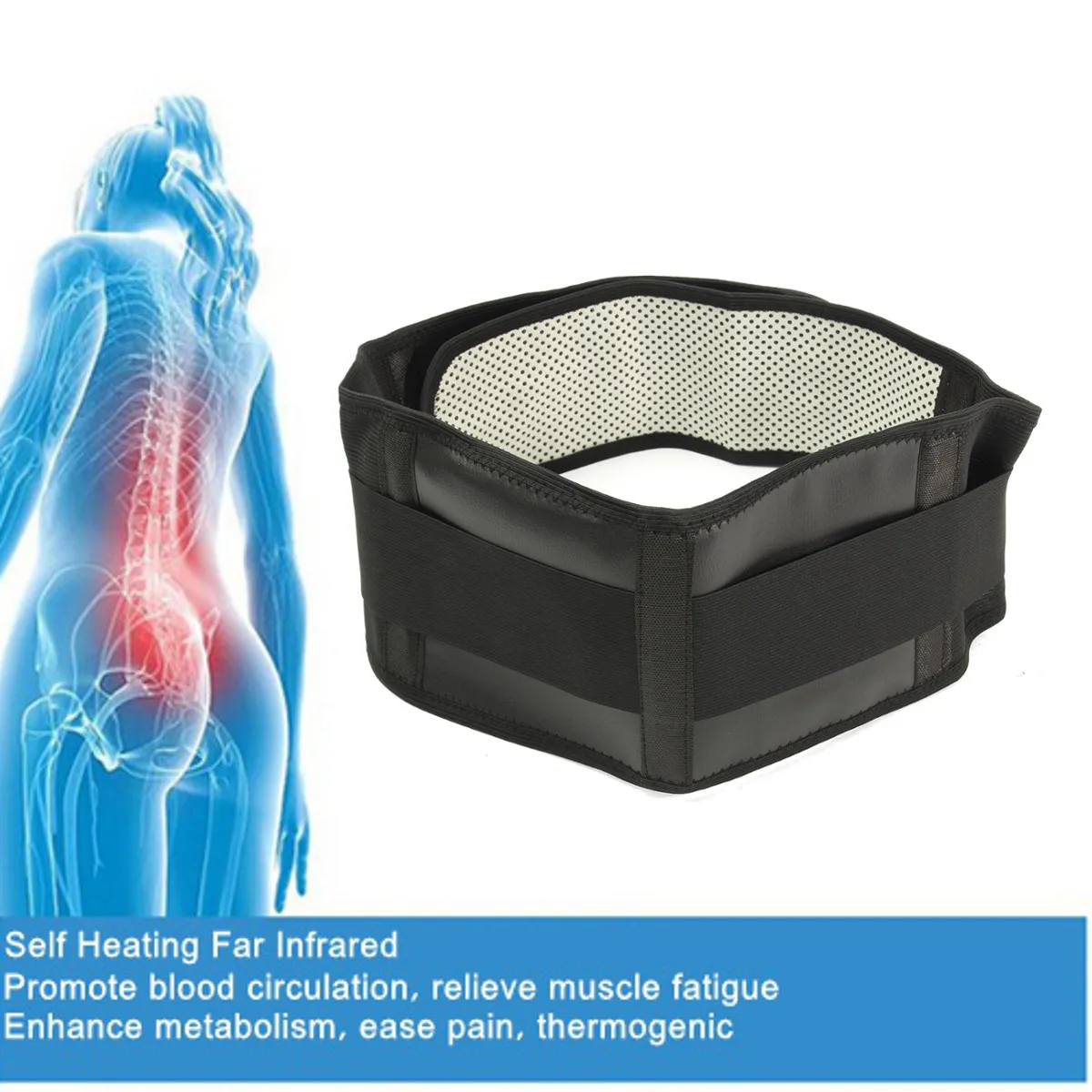 Adjustable Tourmaline Self-heating Magnetic Therapy Waist Belt Lumbar Support Protection Back Brace Double Banded Health Care Adjustable Tourmaline Self-heating Magnetic Therapy Waist Belt Lumbar Support Protection Back Brace Double Banded Health Care