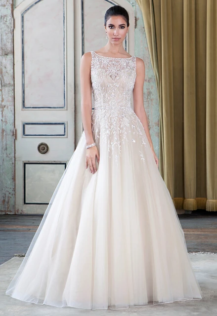 vestidos de novia baratos white wedding dress scoop sheer chapel
